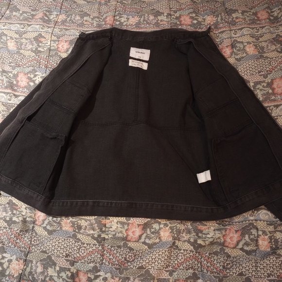 Istkunst Men's Gray Utility Slub Denim Jacket, Size L, Pre-Owned - Picture 3 of 5